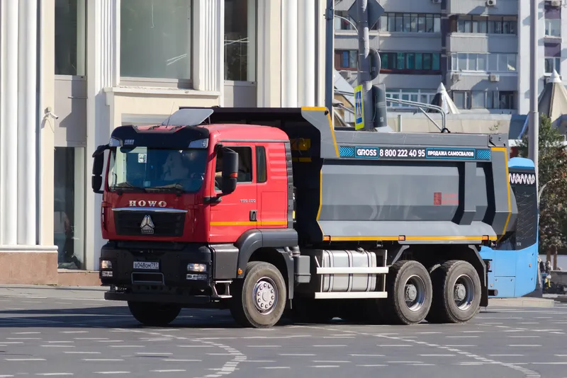 A Sinotruk HOWO 6x4 tipper truck